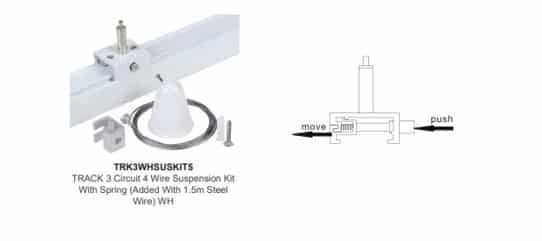 4w 3c susp mount kit 5 with spring white