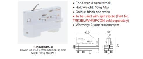 4w 3c wire adapt big hold white