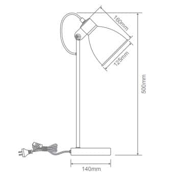 Domus Leah Desk Lamp Diagram Domus Leah Floor and Table Lamp 2