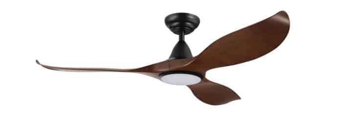 Noosa Dk Timber Eglo Noosa Ceiling Fan and Light 40" to 60" Blk, Wht, Titanium, Bamboo, Teak and Dk Wood 4