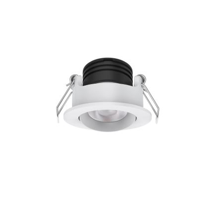 Domus PICO-3-Tilt Mini Rec Round LED Downlight Kit TRIO White