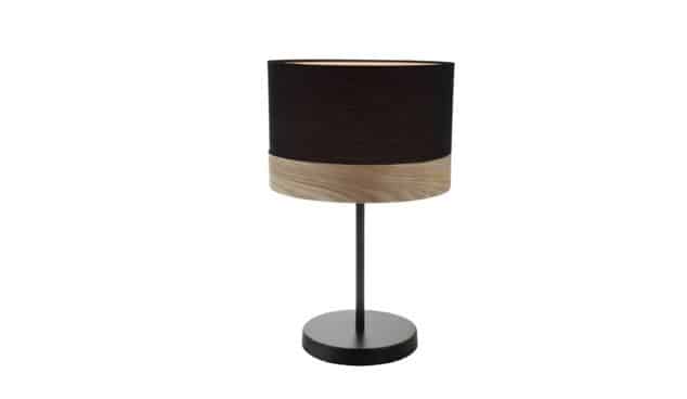 Tambura black table lamp round
