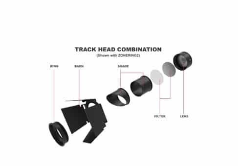 CLA LED 4 Wire 3 Circuit LED TRI-CCT Dimmable Track Head Accessories